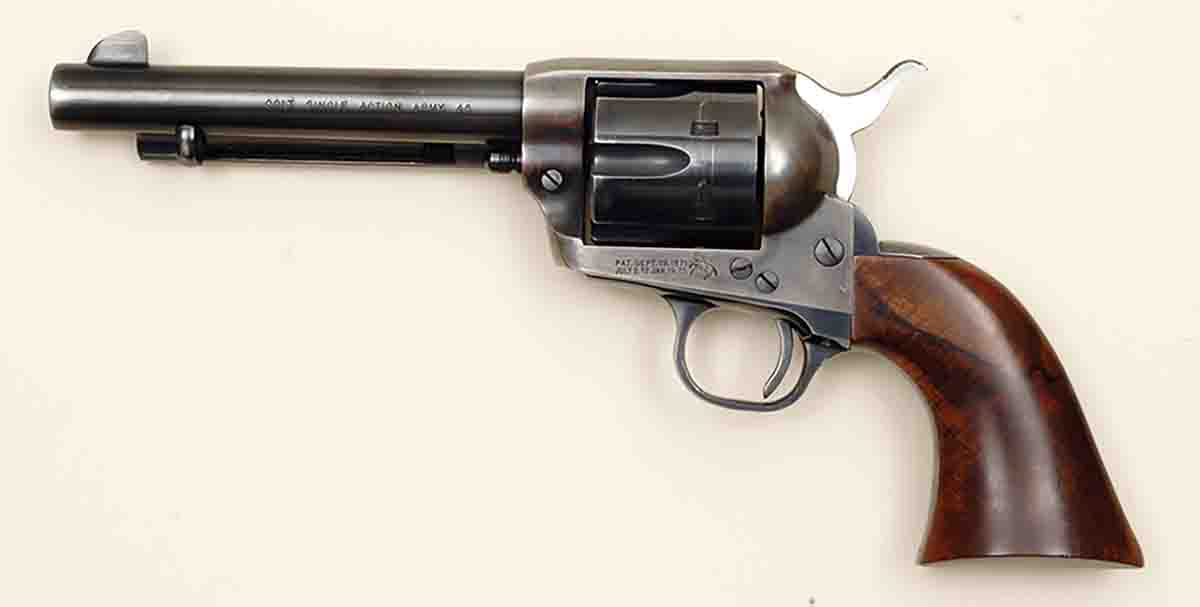 In 1968, a 45 identical to this one – except for the grips – was Mike’s first Colt SAA. It was made in 1964.